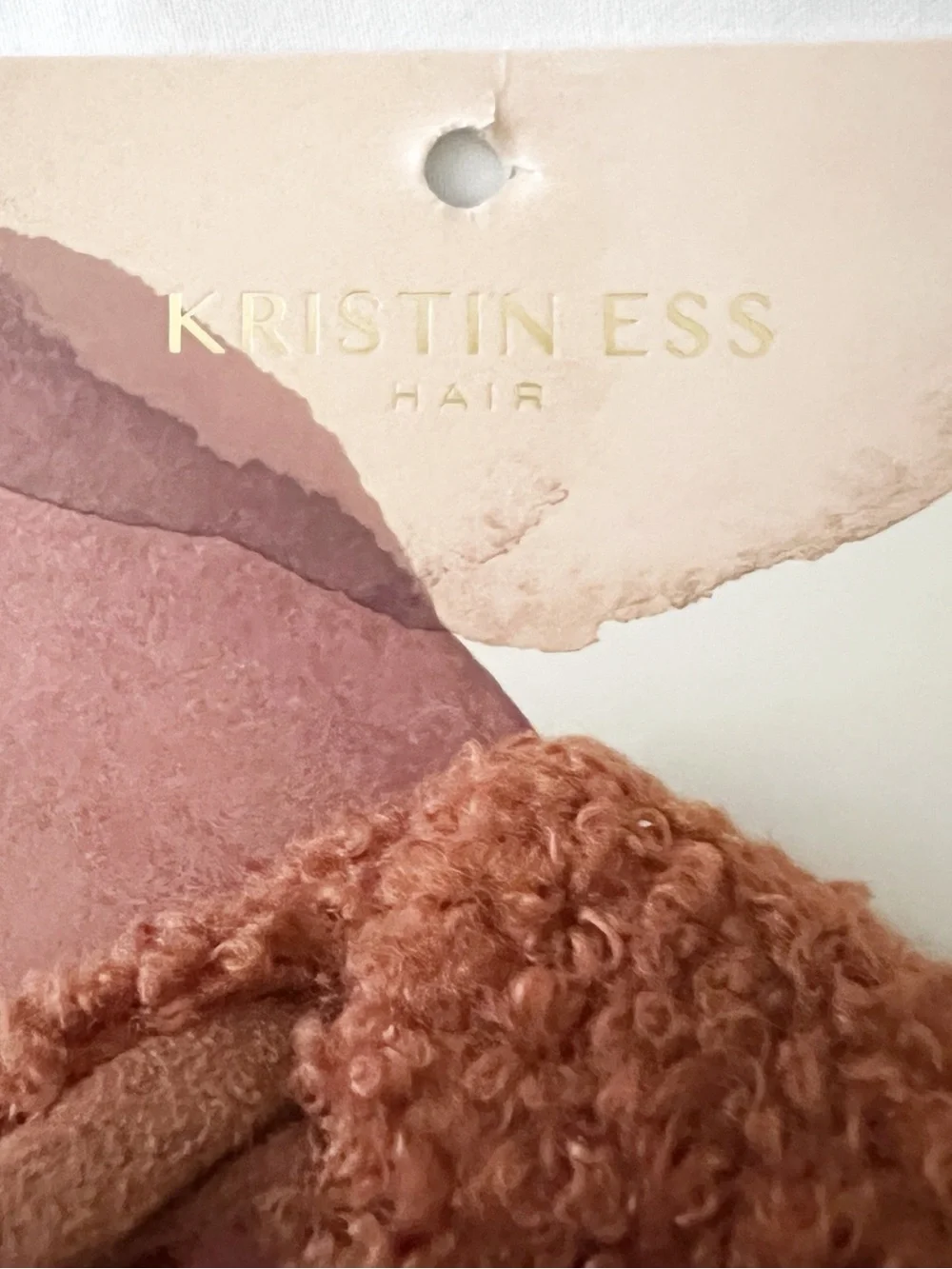 NWT Kristin Ess The Cozy Headband Rust Teddy Sherpa Knotted